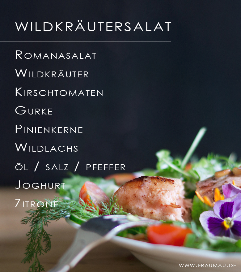 fraumau Wildkräutersalat mit Wildlachs 02